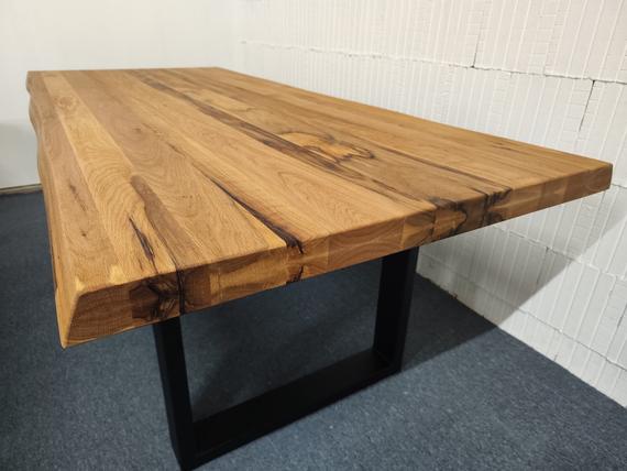 Tisch, Esstisch, Massivholz Tisch,Zerreiche 220x100cm 6cm dick  – Bild 1 von 3