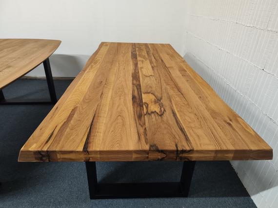 Tisch, Esstisch, Massivholz Tisch,Zerreiche 220x100cm 6cm dick  – Bild 2 von 3