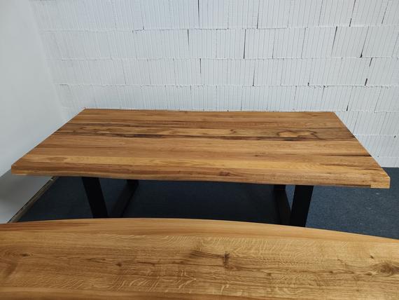Tisch, Esstisch, Massivholz Tisch,Zerreiche 220x100cm 6cm dick  – Bild 3 von 3